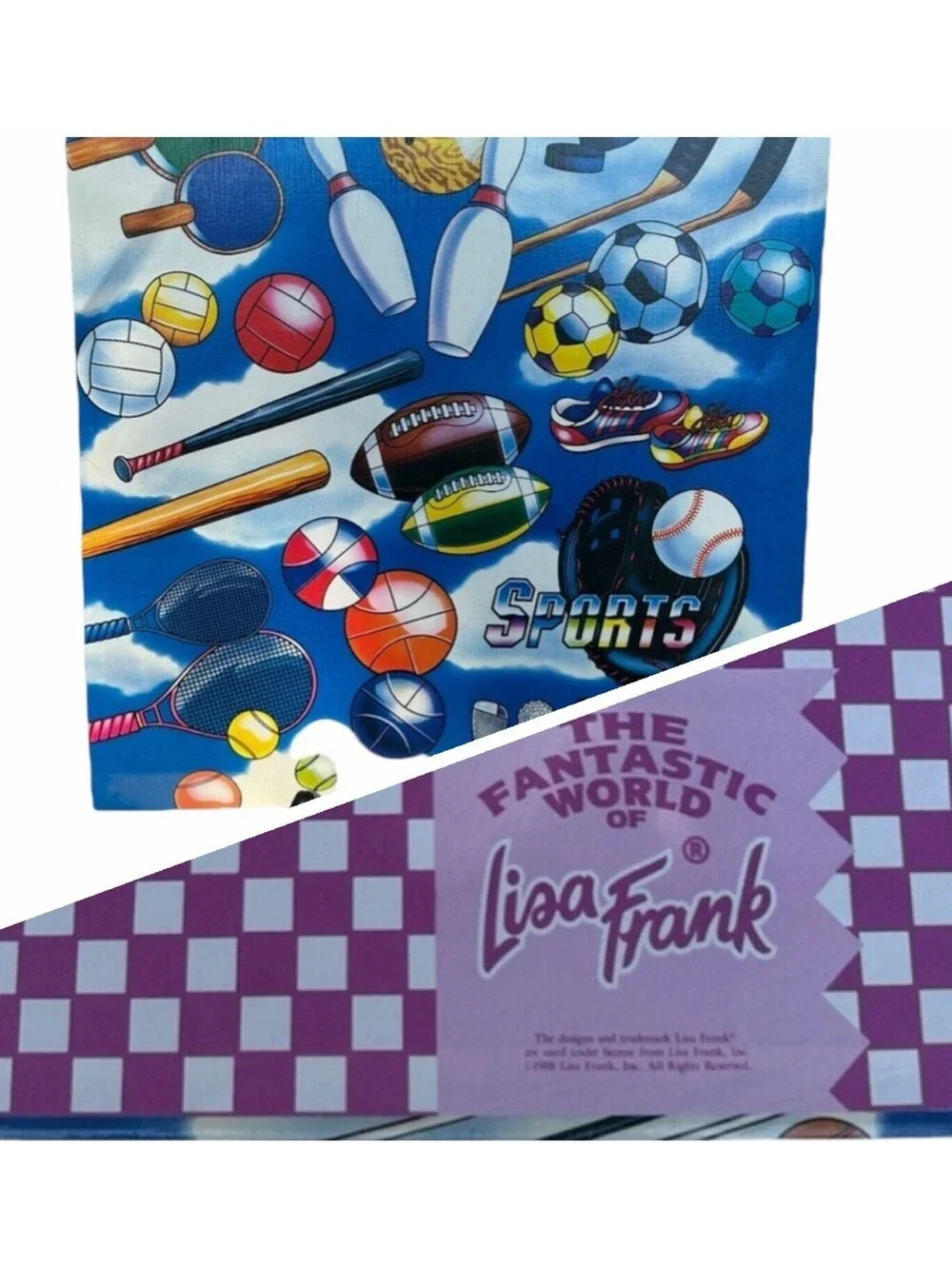 Vintage 1988 Lisa Frank Sports Scrapbook Unused Football Soccer Bowling Golf